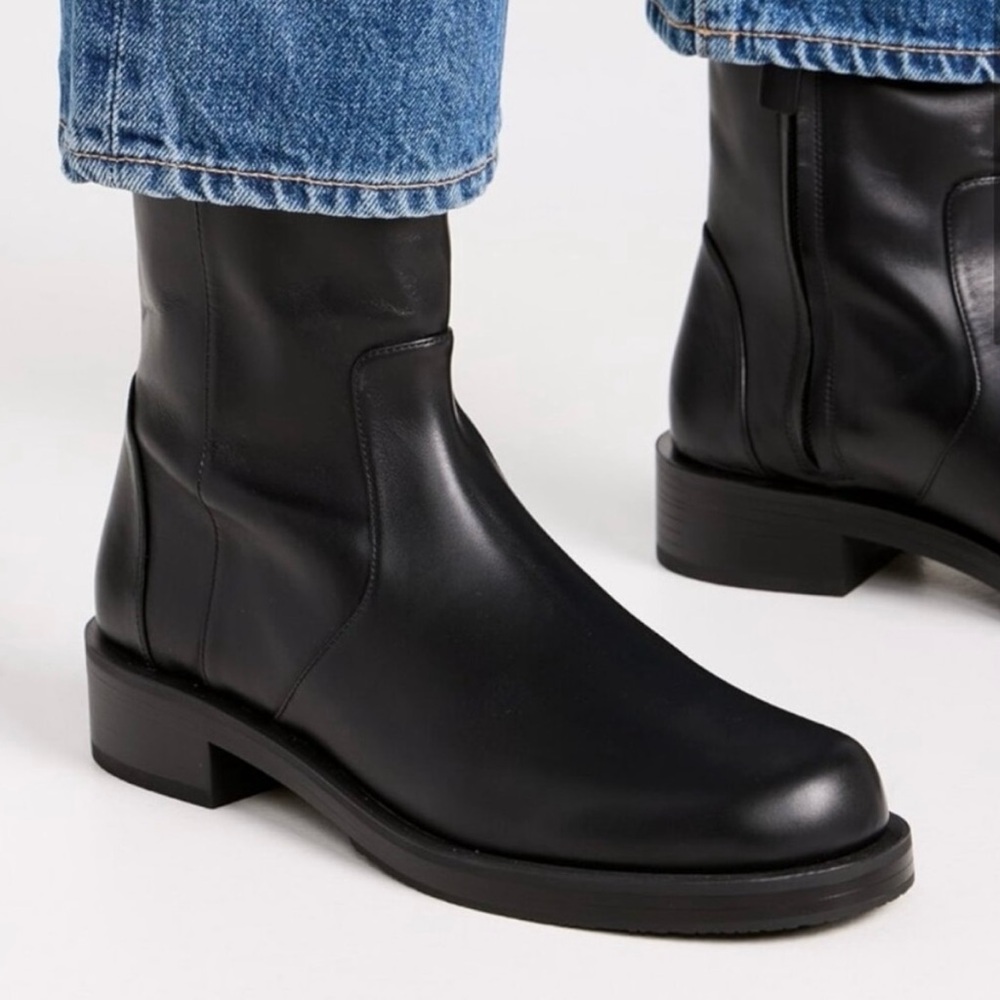 Stuart Weitzman 5050 Leather Bold Bootie Boots 9.5